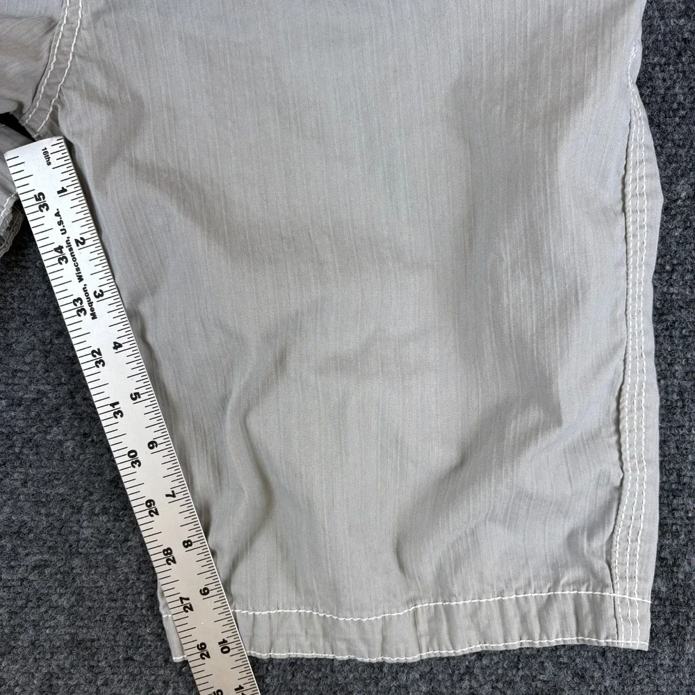 BKE Buckle Sloane Chino Shorts Mens 32x10.5 Slate Cotton Standard Fit Flat Front